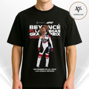 Beyonce Louis Vuitton Custom Racing Suit Leather Plunging Neckline Red Gloves Black Boots F1 Las Vegas Grand Prix 2025 Unisex T-Shirt