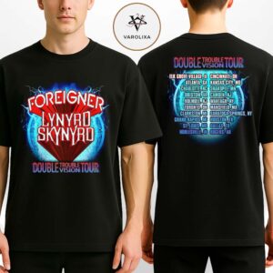 Foreigner x Lynyrd Skynyrd Double Trouble Vision Tour Event Two Sides Unisex T-Shirt