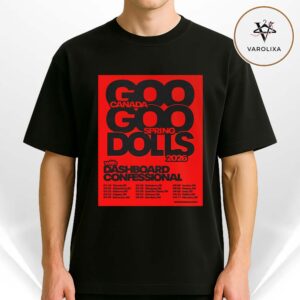 Goo Goo Dolls Spring Tour Poster Across Canada On March To April 2026 With Dashboard Confessional Unisex T-Shirt