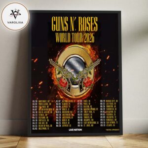 Guns N Roses Tour Poster Across South America Europe USA Canada On 2026 Home Decor Poster Canvas