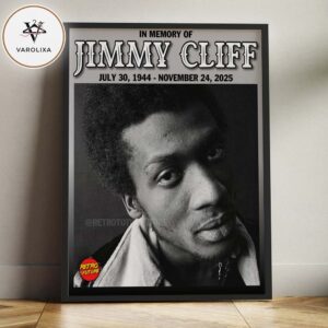 Jimmy Cliff Memorial Poster In Tribute To The Reggae Legend 1944–2025 Black And White Artwork Home Decor Poster Canvas