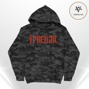 Motionless In White I Prevail Logo Black Camo All Over Print Hoodie