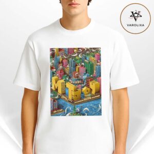 Mt Joy Poster At Madison Square Garden In New York City On September 17 2026 Colorful Cityscape Edition Unisex T-Shirt