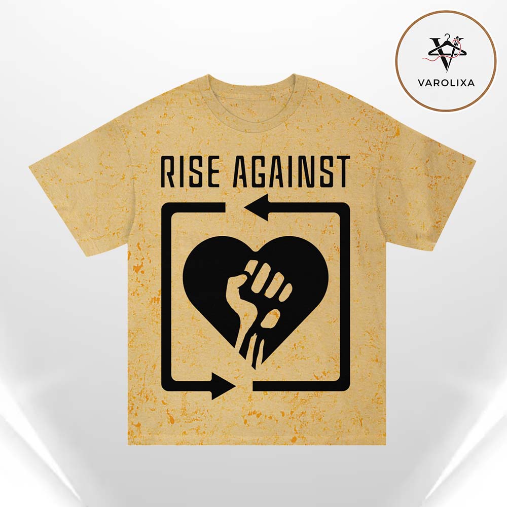 Rise Against Heart Fist Logo All Over Print Shirt Rise Against Heart Fist Logo All Over Print Shirt