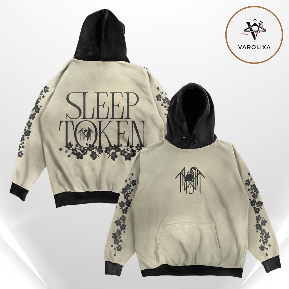 Sleep Token Floral Two Tone Puff All Over Print Hoodie Sleep Token Floral Two Tone Puff All Over Print Hoodie