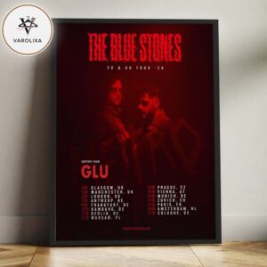 The Blue Stones Tour Dates Poster EU & UK Tour Across Europe February 2026 Home Decor Poster Canvas
