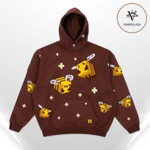 Very Cool x Minecraft Busy Bees Pixel All Over Print Hoodie