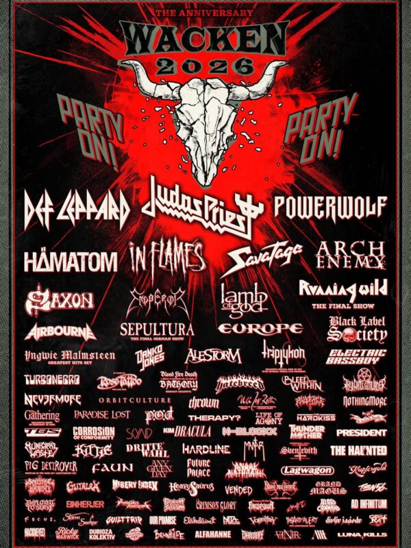 Wacken 2026 Festival Poster At Wacken Open Air In Wacken Germany On August 2026