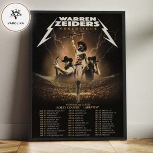 Warren Zeiders World Tour Poster Across USA Europe And Australia 2025 To 2026 Home Decor Poster Canvas