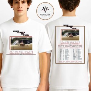 Zach Bryan Tour Poster With Heaven On Tour Across USA Europe UK 2026 Featuring Kings Of Leon And More Two Sides Unisex T-Shirt