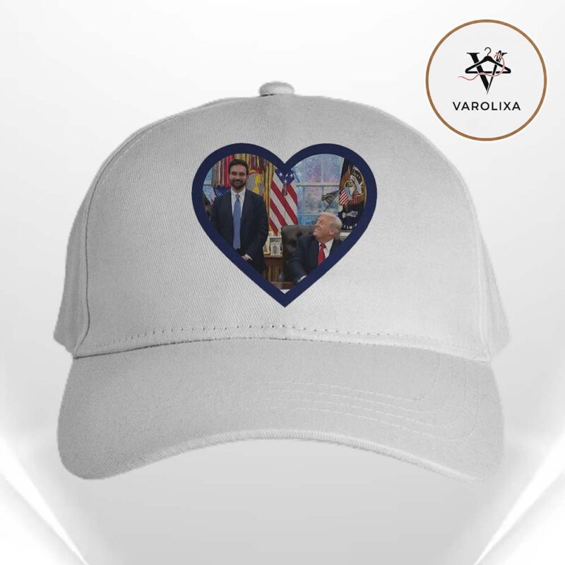 Zohran Mamdani And Donald Trump Heart Framed Meme Photo Classic Cap Hat Snapback