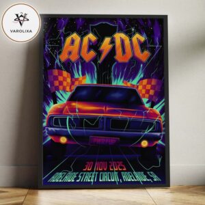 ACDC Live Music At The bp Adelaide Grand Final in Adelaide Australia On November 30 2025 PWR UP Tour Home Decor Poster Canvas