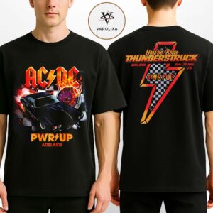 ACDC Merch Tee At The bp Adelaide Grand Final in Adelaide Australia On November 30 2025 PWR UP Tour Two Sides Unisex T-Shirt