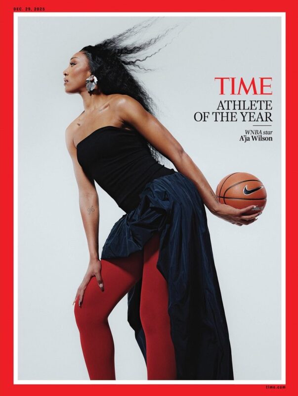 A’ja Wilson Las Vegas Aces WNBA Athlete of the Year 2025 TIME Magazine Cover Poster Wall Art
