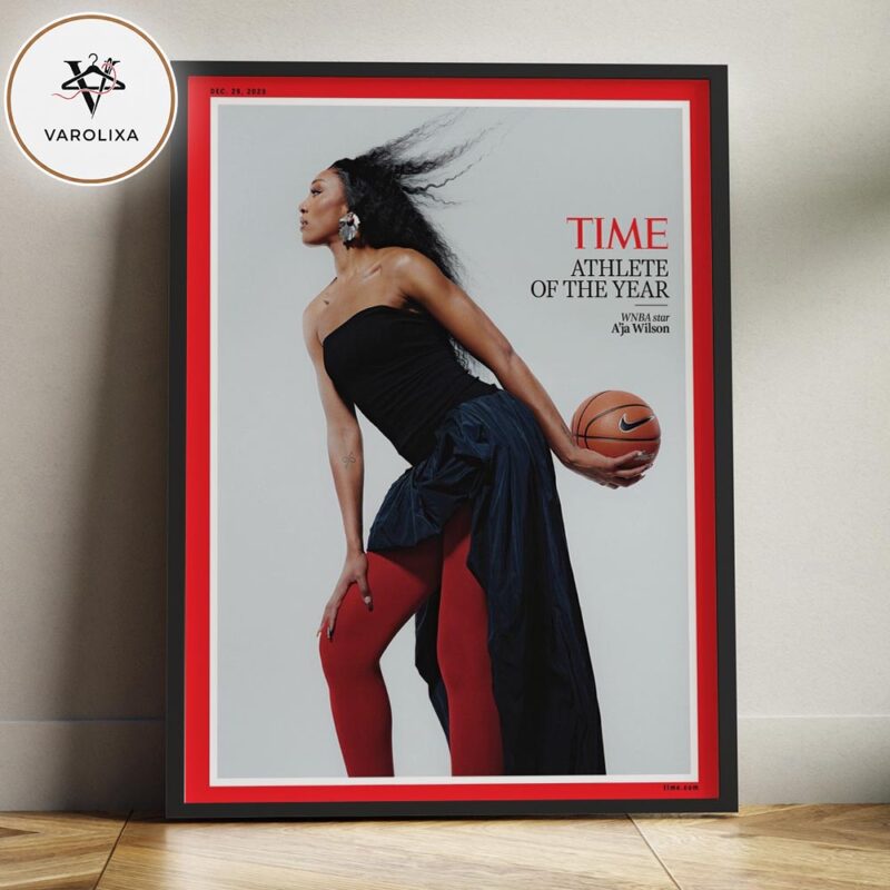 A’ja Wilson Las Vegas Aces WNBA Athlete of the Year 2025 TIME Magazine Cover Poster Wall Art Home Decor Poster Canvas