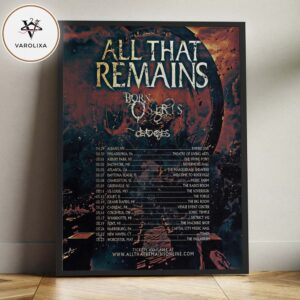 All That Remains Born Of Osiris Dead Eyes 2026 Metal Tour Concert Home Decor Poster Canvas