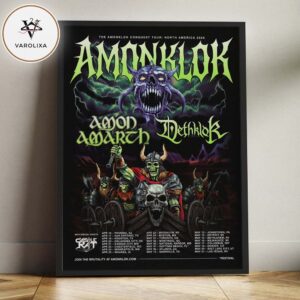 Amonklok Conquest Tour North America 2026 With Amon Amarth and Dethklok Plus Special Guest Castle Rat Heavy Metal Tour Dates Home Decor Poster Canvas