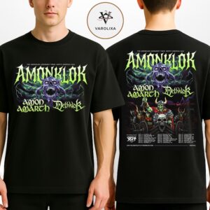 Amonklok Conquest Tour North America 2026 With Amon Amarth and Dethklok Plus Special Guest Castle Rat Heavy Metal Tour Dates Two Sides Unisex T-Shirt