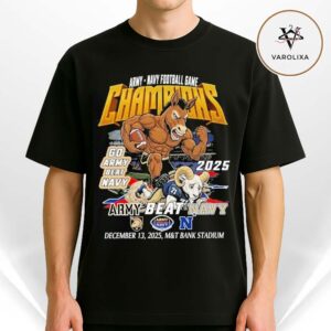 Army Black Knights Beat Navy 2025 Army-Navy Football Game Champions Unisex T-Shirt