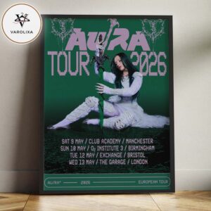 Au Ra Tour 2026 Poster At Club Academy Manchester O2 Institute Birmingham Exchange Bristol And The Garage London European Tour Home Decor Poster Canvas