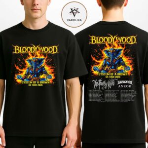 Bloodywood System of a Brown US Tour 2026 With The Pretty Wild Ladrønes and Ankor Full Tour Dates Two Sides Unisex T-Shirt