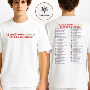 Bowl Season 2025–26 Complete Schedule Poster NCAA College Football Bowl Game Two Sides Unisex T-Shirt