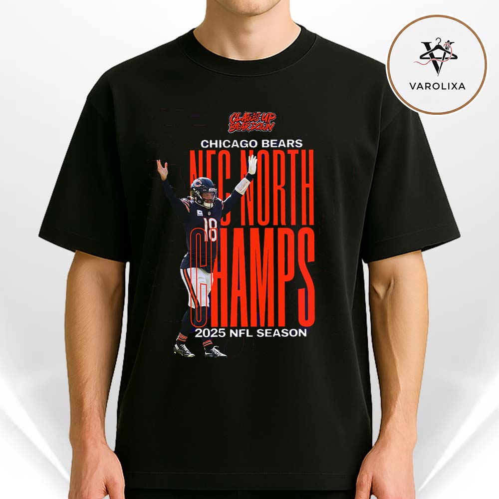 Caleb Williams Chicago Bears NFC North Champions NFL 2025 Vertical Power Unisex T-Shirt Caleb Williams Chicago Bears NFC North Champions NFL 2025 Vertical Power Unisex T-Shirt