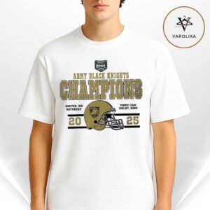 Celebrate Army Black Knights Football Named To Champions 2025 Wasabi Fenway Bowl Unisex T-Shirt