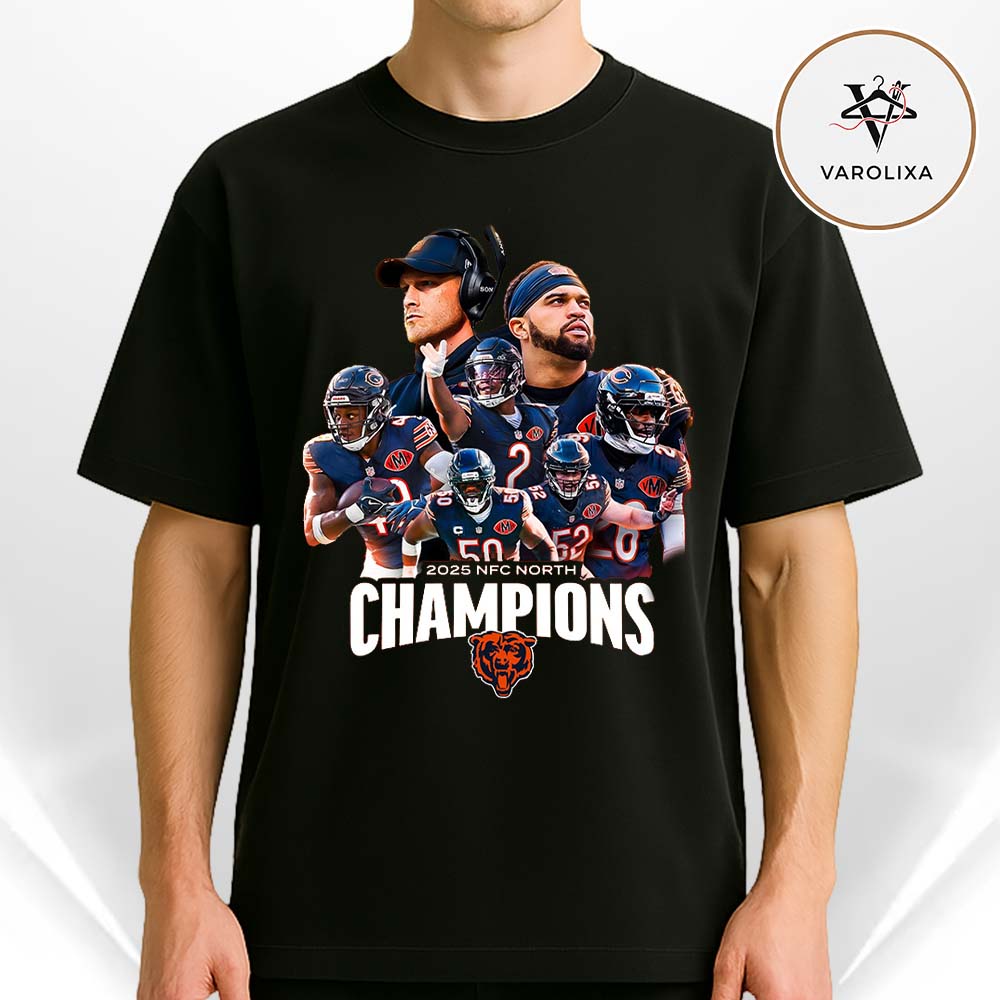 Chicago Bears Team Ensemble NFC North Champions NFL 2025 Victory Unisex T-Shirt Chicago Bears Team Ensemble NFC North Champions NFL 2025 Victory Unisex T-Shirt