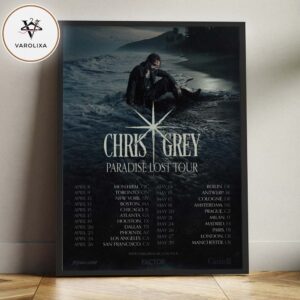 Chris Grey Paradise Lost Tour Concert Poster Dark Alternative Music Tour Dates 2025 Home Decor Poster Canvas