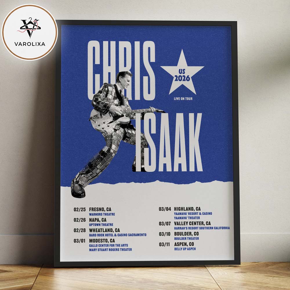Chris Isaak Live On Tour 2026 Poster At Multiple Venues Across California And Colorado Home Decor Poster Canvas Chris Isaak Live On Tour 2026 Poster At Multiple Venues Across California And Colorado Home Decor Poster Canvas