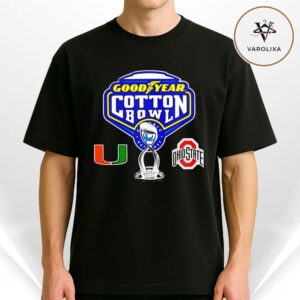 Coca-Cola Bowl Season Miami Hurricanes vs Ohio State Buckeyes Matchup 2025 Goodyear Cotton Bowl Unisex T-Shirt