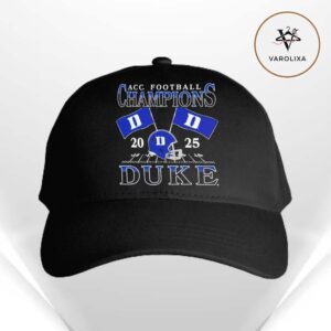 Duke Blue Devils 2025 ACC Football Champions Flags Classic Cap Hat Snapback