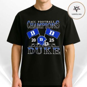 Duke Blue Devils 2025 ACC Football Champions Flags Unisex T-Shirt