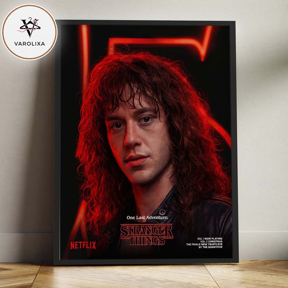 Eddie Munson Joseph Quinn Stranger Things Cinematic Poster Red Neon Final Adventure Volume 5 Home Decor Poster Canvas Eddie Munson Joseph Quinn Stranger Things Cinematic Poster Red Neon Final Adventure Volume 5 Home Decor Poster Canvas
