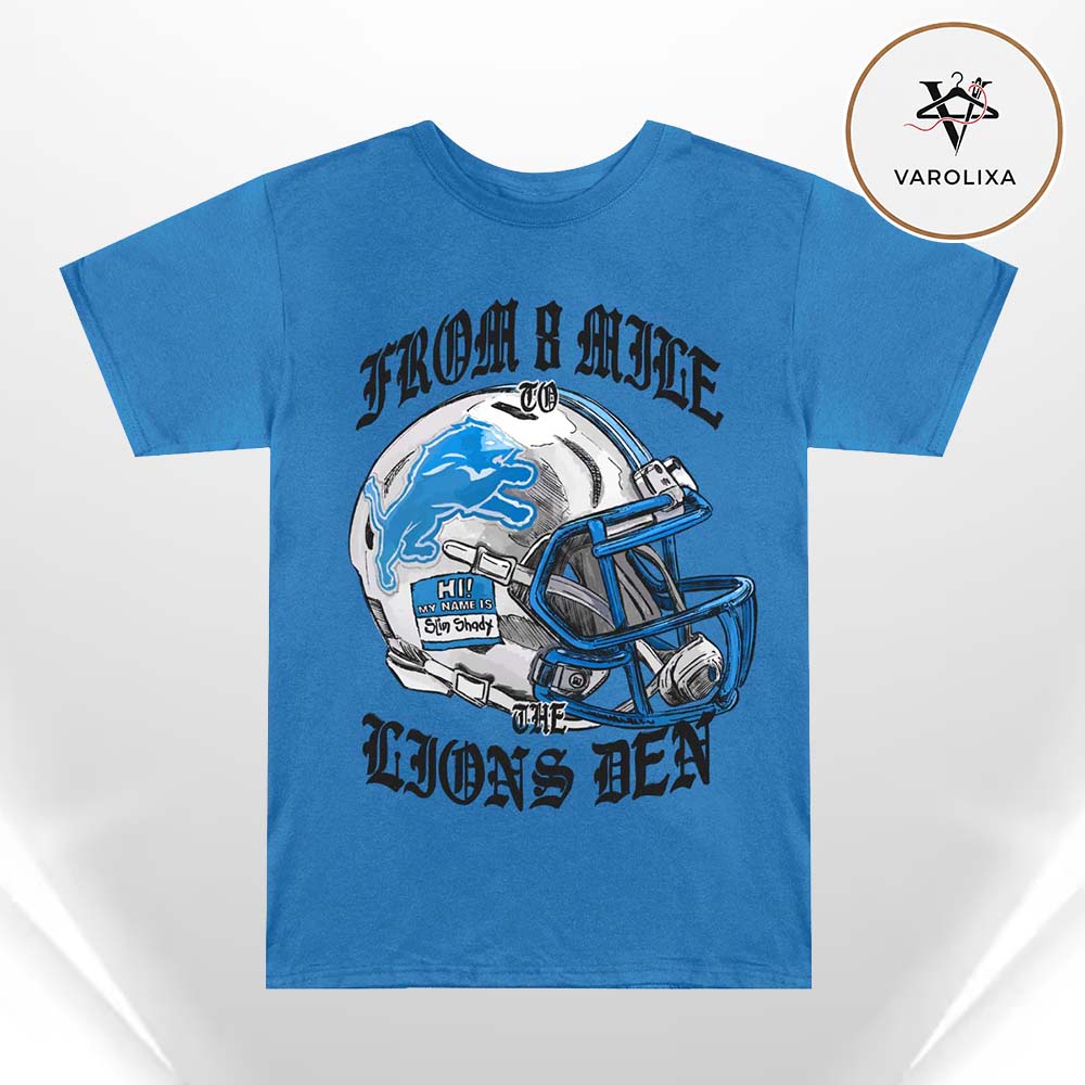 Eminem x Detroit Lions NFL Helmet 2025 Unisex T-Shirt Eminem x Detroit Lions NFL Helmet 2025 Unisex T-Shirt