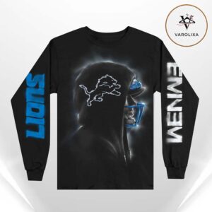 Eminem x Detroit Lions Silhouette Two Sides Unisex Longsleeve