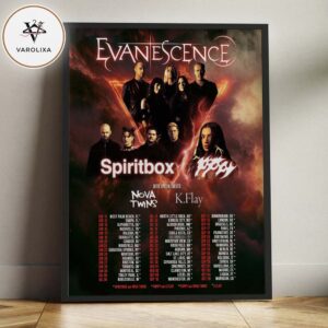 Evanescence Spiritbox Poppy K.Flay US And Europe Tour 2025 Home Decor Poster Canvas