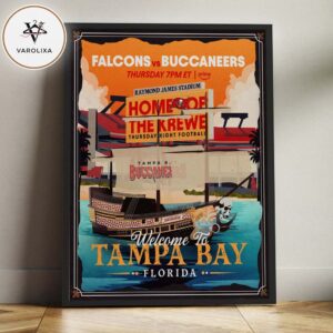 Atlanta Falcons vs Tampa Bay Buccaneers Thursday Night Football At Raymond James Stadium Tampa Bay Florida NFL Game 2025 Home Decor Poster Canvas