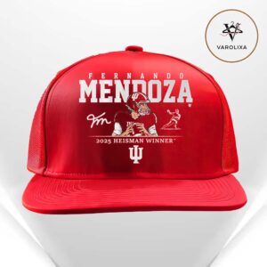 Fernando Mendoza 2025 Heisman Winner Red Classic Cap Hat Snapback