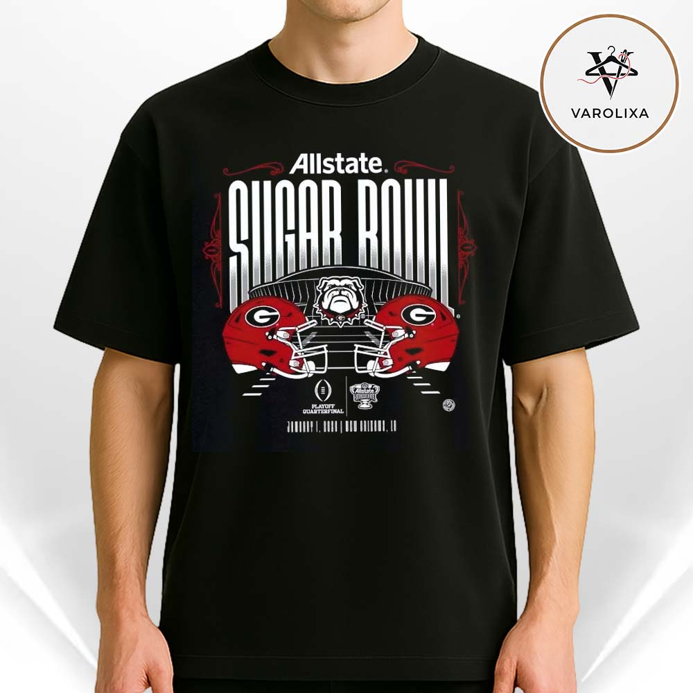 Georgia Bulldogs 2026 Allstate Sugar Bowl Bound Head To Head NFL Unisex T-Shirt Georgia Bulldogs 2026 Allstate Sugar Bowl Bound Head To Head NFL Unisex T-Shirt
