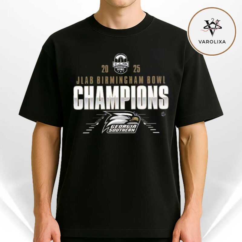 Georgia Southern Eagles 2025 JLab Birmingham Bowl Champions Locker Room Unisex T Shirt