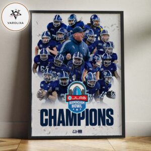 Georgia Southern Eagles Birmingham Bowl Champions NCAA College Football 2025 Team Ensemble Victory Home Decor Poster Canvas