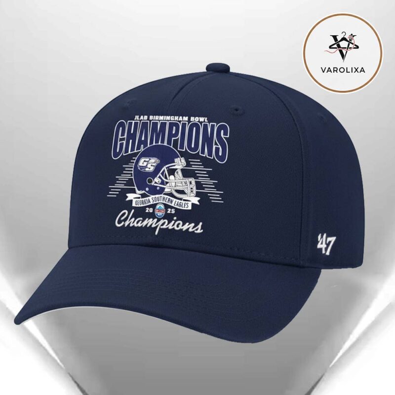 Georgia Southern Eagles Champions 2025 Birmingham Bowl Football Champions 2025 JLab Birmingham Bowl Classic Cap Hat