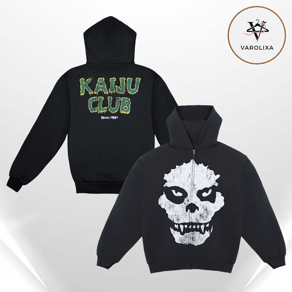 Godzilla X Misfits Fiend Unisex Zip Hoodie Godzilla X Misfits Fiend Unisex Zip Hoodie