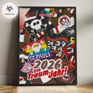Guido Schröter Calendar Poster At FC St. Pauli Stadium In Hamburg Germany On 2026 Home Decor Poster Canvas