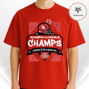 Houston Cougars Red 2025 Texas Bowl Champions CFP Unisex T-Shirt