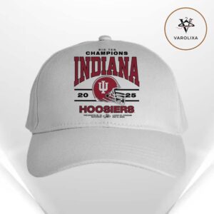 Indiana Hoosiers 2025 Big Ten Football Champions Helmet Classic Cap Hat Snapback