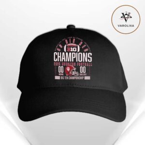 Indiana Hoosiers 2025 Big Ten Football Champions Score Helmet Classic Cap Hat Snapback