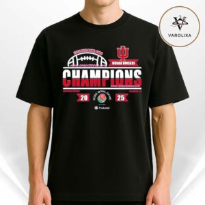 Indiana Hoosiers 2026 College Football Playoff Quarterfinal Rose Bowl Game Champions Locker Room Unisex T-Shirt